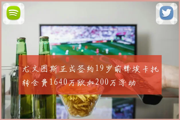 尤文图斯正式签约19岁前锋埃卡托转会费1640万欧加200万浮动